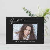 Afstuderen 2 Foto van de moderne kalligrafie Inkt Aankondiging (Staand voorkant)