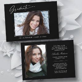 Afstuderen 2 Foto van de moderne kalligrafie Inkt Aankondiging