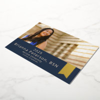 Afstuderen 2 Foto van Navy Gold Foil Sash