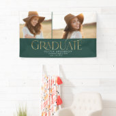 Afstuderen 2 foto waterverf botanisch groen spandoek (Insitu)