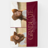 Afstuderen 2 foto waterverf botanische burgundy an spandoek (Verticaal)