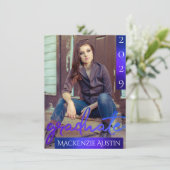 Afstuderen 2 foto | Zeemeermin Ombre Blauw Groen P Kaart (Staand voorkant)