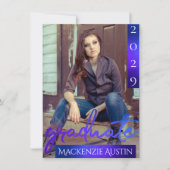 Afstuderen 2 foto | Zeemeermin Ombre Blauw Groen P Kaart (Voorkant)