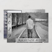 Afstuderen 2 Foto | Zwart-wit Keepsake Kaart (Voorkant / Achterkant)