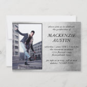 Afstuderen 2 Foto | Zwart-wit Keepsake Kaart (Achterkant)