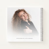 Afstuderen 2 foto's Overlay Afstudeerder Gastenboe Notitieboek (Achterkant)