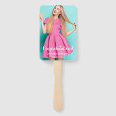 afstuderen 2 foto's wit modern script stijlvol handwaaier (Achterkant)