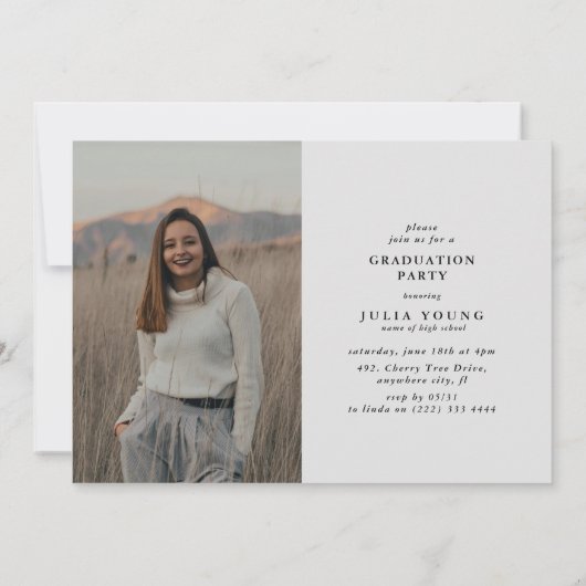 Afstuderen 2 Photo Collage Afstudeerfeest Kaart (Achterkant)