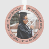 Afstuderen 2 Photo Pink Rose Gold Afstuderen Afbee Ornament (achterkant)