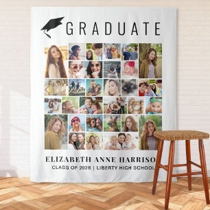 Afstuderen 30 Fotocollage Fotocabine Achtergrond Wandkleed
