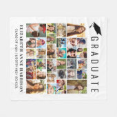 Afstuderen 30 Fotocollage Wit Fleece Deken (Voorkant (Horizontaal))