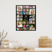 Afstuderen 32 Fotocollage Klasse Jaar Custom Poster (Keuken)