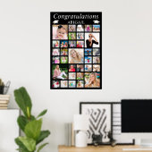 Afstuderen 33 Fotocollage Eenvoudig Aangepast Poster (Thuiskantoor)