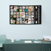 Afstuderen 33 Minimale fotocollage zwart Spandoek (Beurs)