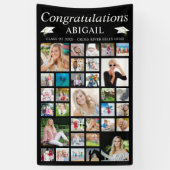 Afstuderen 33 Minimale fotocollage zwart Spandoek (Verticaal)