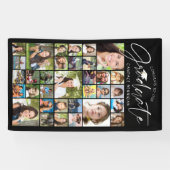 Afstuderen 33 Photo Collage Script Zwart Wit Spandoek (Horizontaal)
