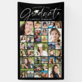 Afstuderen 33 Photo Collage Script Zwart Wit Spandoek (Verticaal)
