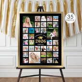 Afstuderen 35 Foto Collage KLAS JAAR Zwart Poster