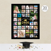Afstuderen 35 Foto Collage KLAS JAAR Zwart Poster