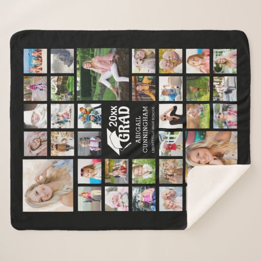 Afstuderen 35 Fotocollage HerdenkingsAFSTUDEERDER Sherpa Deken (Voorkant (horizontaal))