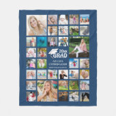 Afstuderen 35 Fotocollage Herdenkingsblauw Fleece Deken (Voorkant)
