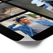 Afstuderen 35 Fotocollage Zwart Goud Pet Poster (Hoek)