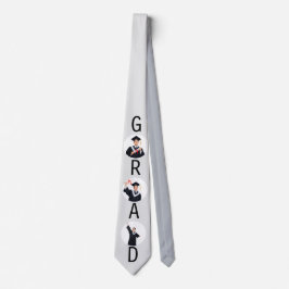 Afstuderen 3 Aangepaste Foto's Lichtgrijs Stropdas