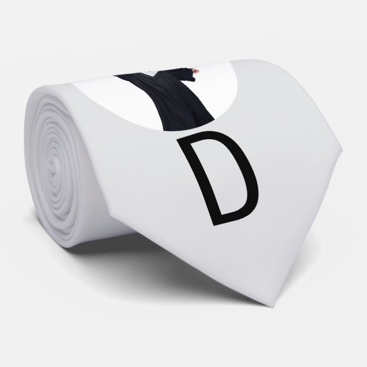 Afstuderen 3 Aangepaste Foto's Lichtgrijs Stropdas (Opgerold)