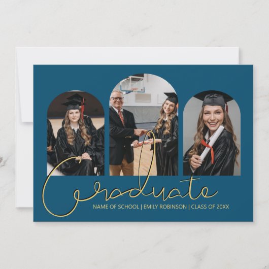 Afstuderen | 3 Aankondiging van aanplakfotocollage (Voorkant)