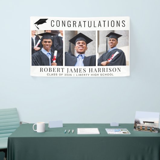 Afstuderen 3 Banner Gefeliciteerd met foto's (Beurs)