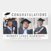Afstuderen 3 Banner Gefeliciteerd met foto's (Horizontaal)