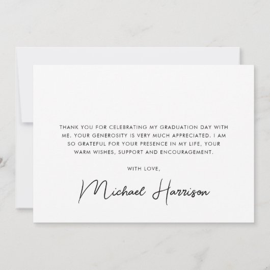 Afstuderen 3 Foto Bedankkaart (Achterkant)