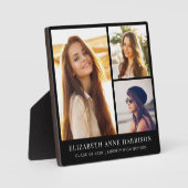 Afstuderen 3 Foto Collage Black Fotoplaat (Voorkant)