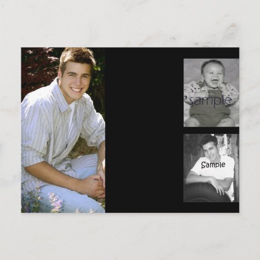 Afstuderen 3-foto collage briefkaart (Voorkant)