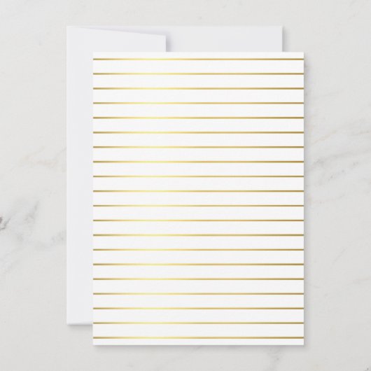 Afstuderen 3-foto Collage Gemakkelijk Gold Script  Aankondiging (Achterkant)