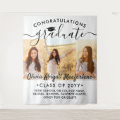 Afstuderen 3 Foto Collage Groot Modern Achtergrond Wandkleed (Voorkant)