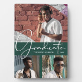 Afstuderen 3 Foto collage op donkergroen Fotoplaat (voorkant)