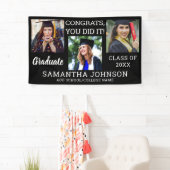 Afstuderen 3 Foto Congrats Afstuderen 2025 Zwart Spandoek (Insitu)