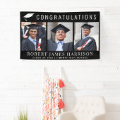 Afstuderen 3 Foto gefeliciteerd Black Spandoek (Insitu)