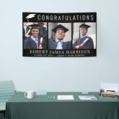 Afstuderen 3 Foto gefeliciteerd Black Spandoek (Beurs)