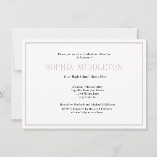 Afstuderen 3 Foto Modern Overlay Party Kaart (Achterkant)