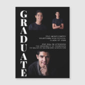 Afstuderen 3 Foto Modern Zwart Klas van 2021 (Voorkant)