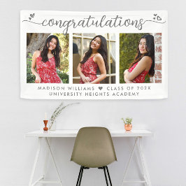 Afstuderen 3 Foto Moderne Gray Calligrafie Harteli Spandoek