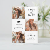 Afstuderen 3 Foto Sla de datum Kaart (Staand voorkant)