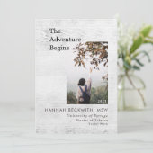 Afstuderen 3 Fotoavontuur begint met bijtende Aankondiging (Staand voorkant)