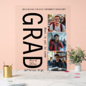 Afstuderen 3 foto's collage eenvoudige Acryl Teken Acryl Bord (Huwelijk)