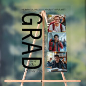 Afstuderen 3 foto's collage eenvoudige Acryl Teken Bord (Neutraal)