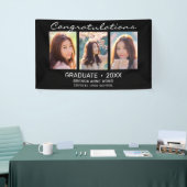 Afstuderen 3 Photo Collage White Script 2023 Spandoek (Beurs)