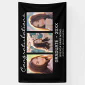 Afstuderen 3 Photo Collage White Script 2023 Spandoek (Verticaal)