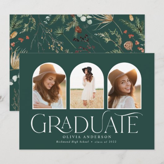 Afstuderen 3 waterverf met fotografie botanische f aankondiging (Voorkant / Achterkant)